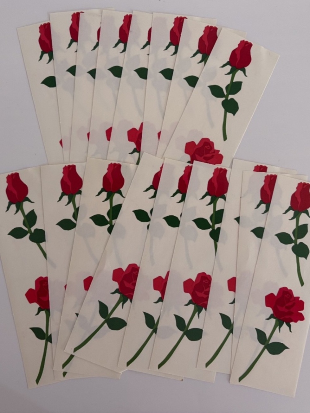 VTG Mrs. Grossman's Red Rose & Rosebud Stickers Lot of 16 Sheets Scrapbook Craft